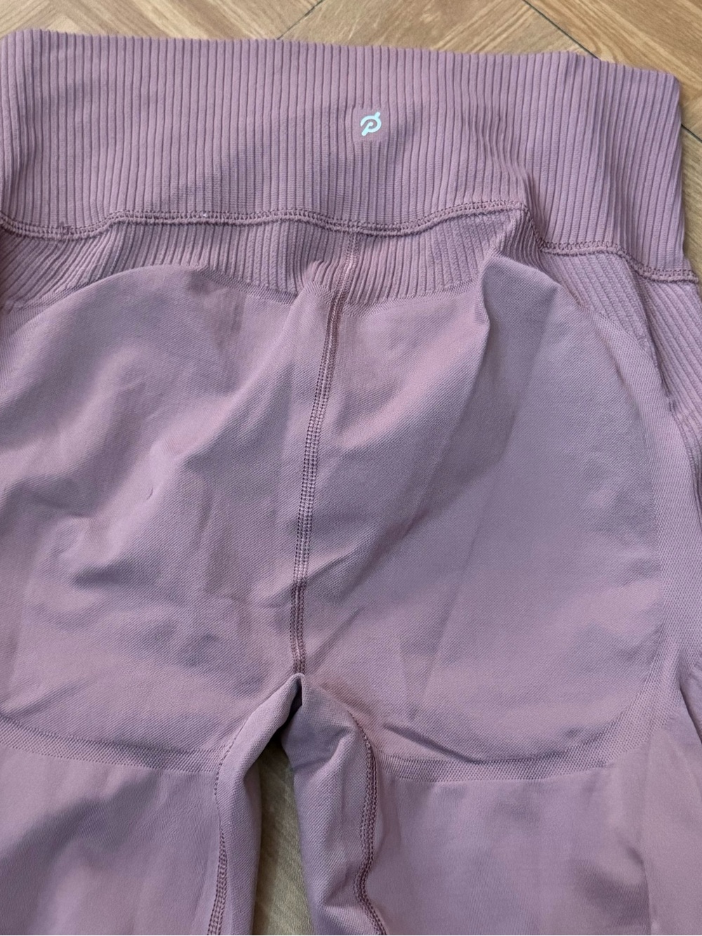 Mauve Peloton ribbed leggings, size M/L - Picture 4 of 4